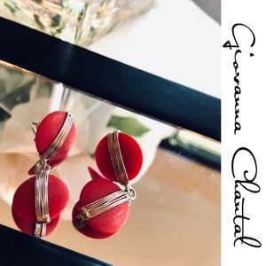 GIOVANNA CHANTAL Fine Essence Earrings - Red